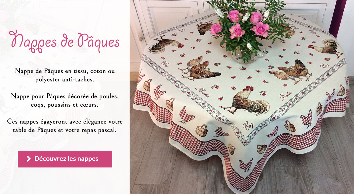 Nappe de Pâques Poules