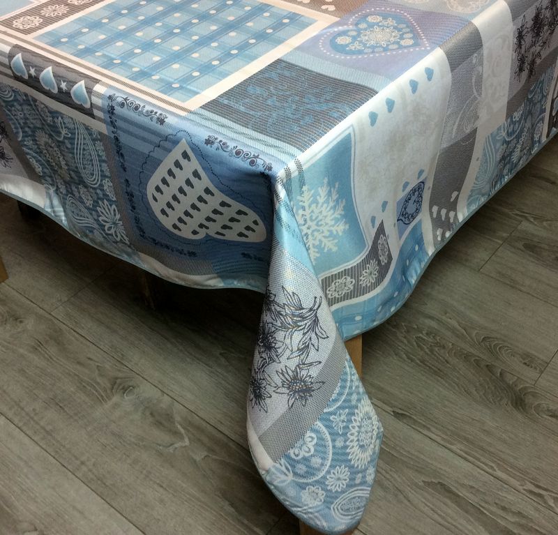 Nappe Anti-taches Patchwork bleu pas cher 