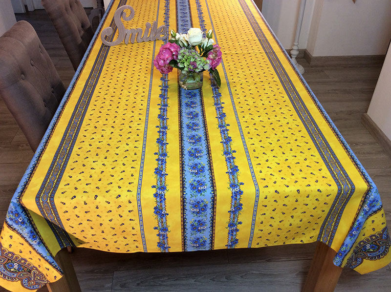 Tapis de table en coton matelassé Tradition orange, Marat d