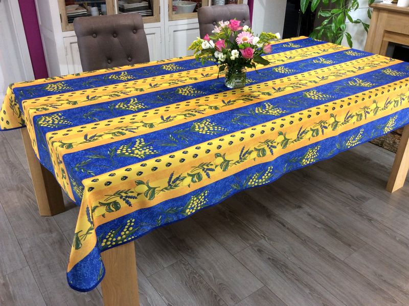 Nappe rectangle - 150 x 240 cm - Citrons