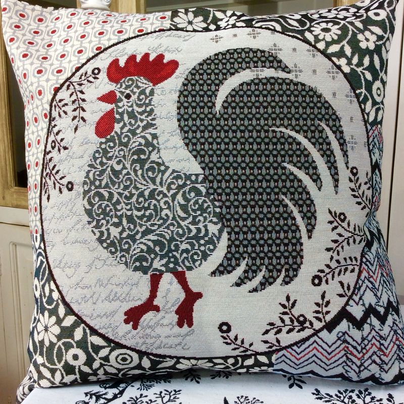 Housses de coussin de coq de volaille rurale nordique, petite poule,  peinture à la main animale jetable, oreillers décoratifs pour canapé,  45x45cm