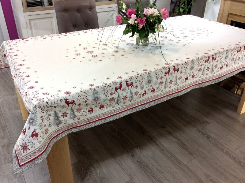 Nappe ronde vichy rouge et blanc Multicolore Ø 160x160 cm