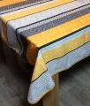 Nappe Contemporaine Variations de losanges, jaune, rose et bleu, rectangulaire linéaire 100% polyester anti-taches