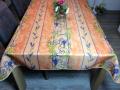 Nappe provençale Glycine orange, bleu ou jaune, rectangulaire, 100% polyester anti-taches