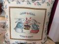 Housse de coussin, Couple de lapins, carrée 45x45cm, polycoton jacquard