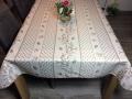Nappe provençale Cigales olives beige, jaune ou bleu, rectangulaire, 100% polyester anti-taches