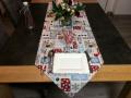 Chemin de Table, Patch Bonhommes de neige et moufles, polycoton jacquard