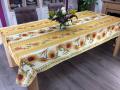 Nappe provençale Tournesols, blé et olives, bleu ou rouge, rectangulaire, 100% polyester anti-taches
