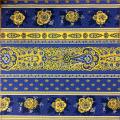 Serviette provençale Bastide,  Bouquets de fleurs, sur fond bleu-blanc, bleu-jaune, rouge ou vert, 45x45 cm, 100% coton