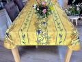 Nappe provençale Glycine orange, bleu ou jaune, rectangulaire, 100% polyester anti-taches