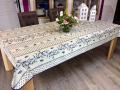 Nappe provençale Cigales olives beige, jaune ou bleu, rectangulaire, 100% polyester anti-taches