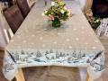 Nappe hivernale, Ours polaire sur la banquise, centrée, rectangulaire, polycoton jacquard