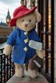 Peluche ourson, Paddington, chapeau rouge, veste bleu, 15 ou 38 cm, polyester