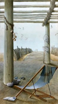 Tableau Les Ganivelles, peinture sur toile, 100x60 cm