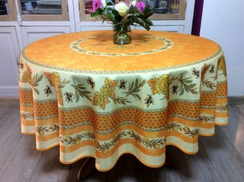 FYBlossom Nappe De Table Ronde Avec Trou Parasol - Diamètre 153 Cm, Style Nordique Anti-Tache