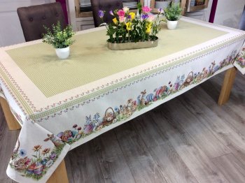Meioro Nappe De Pâques, Nappe De Lapin Mignon 85x85cm, Décor De